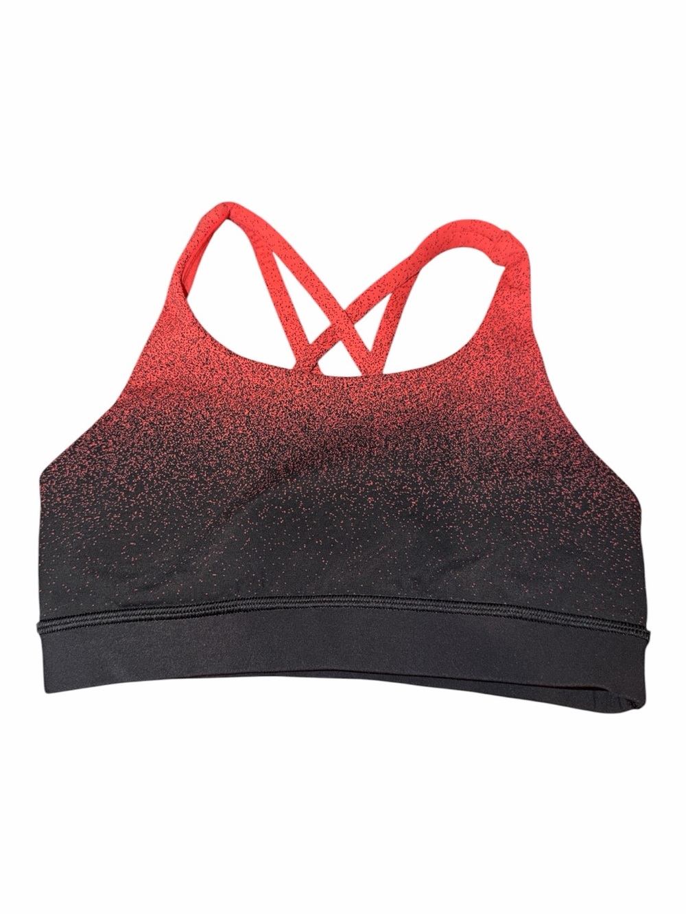 lululemon athletica Red to Black Ombre Crisscross Back Sports Bra